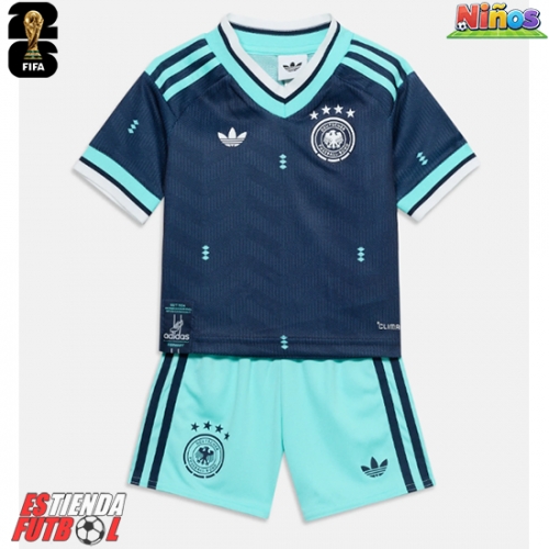 Alemania Segunda Equipación Niños Mundial 2026 Manga Corta (+ Pantalones cortos)